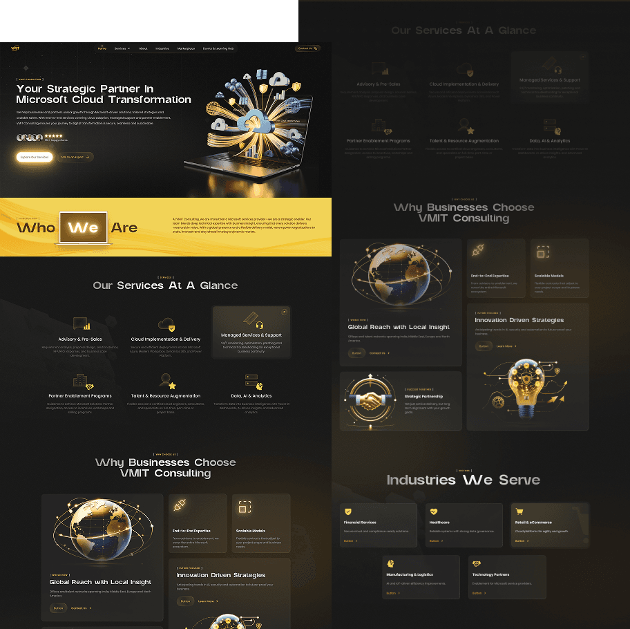 VMIT website homepage